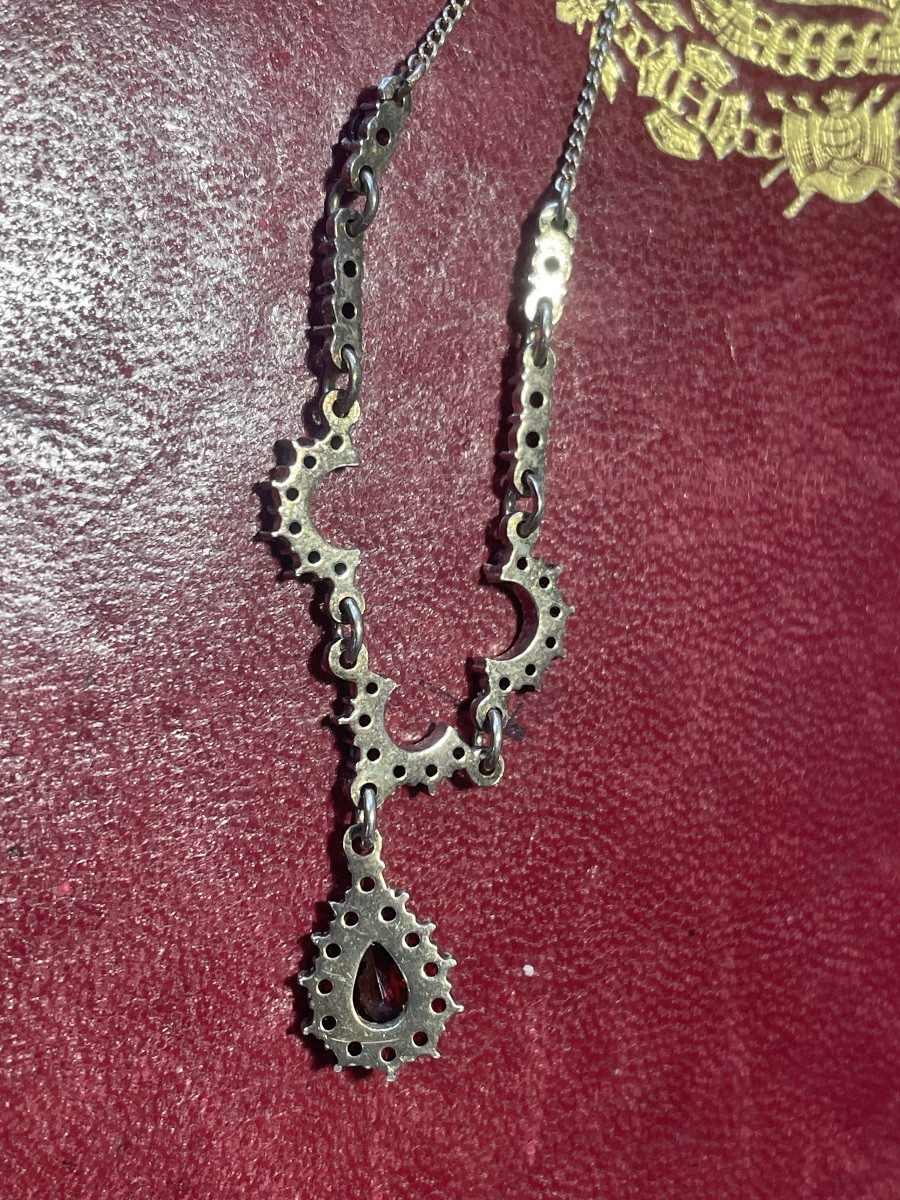 Garnet Pendant Necklace -photo-3