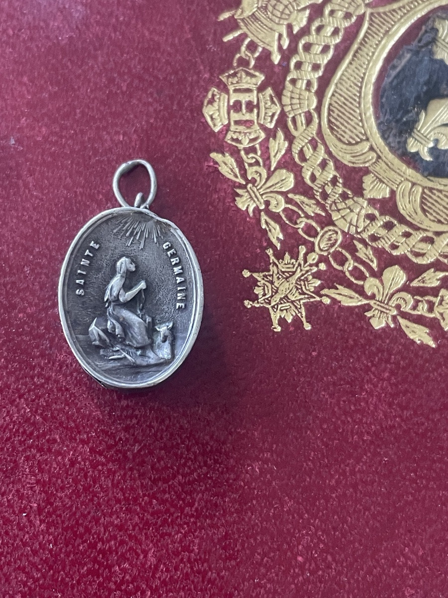 Reliquaire argent XVIII eme  Ste Germaine -photo-2