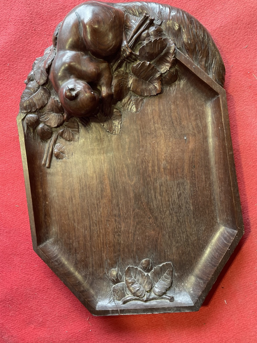 Wooden Serving Tray, Squirrel Décor-photo-2