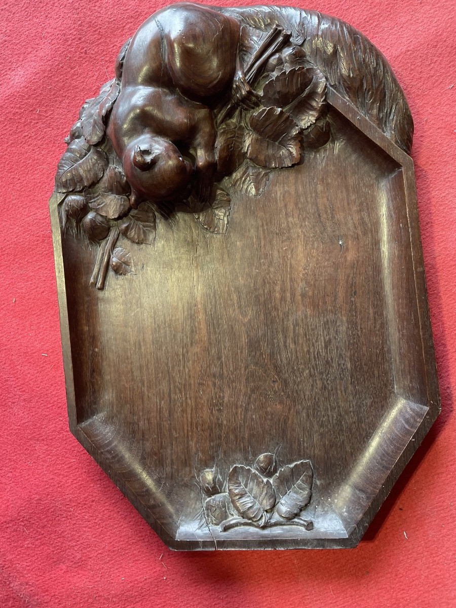 Wooden Serving Tray, Squirrel Décor-photo-3