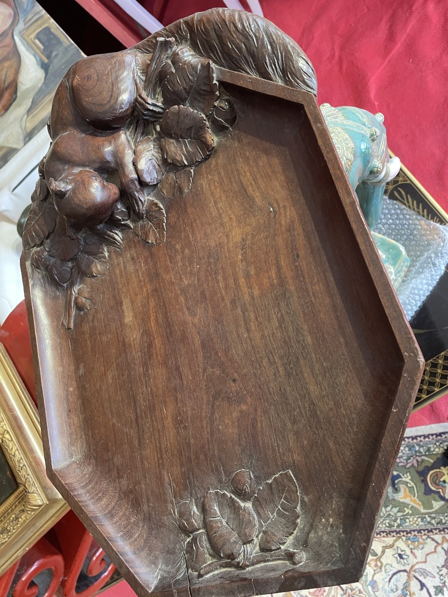 Wooden Serving Tray, Squirrel Décor-photo-3
