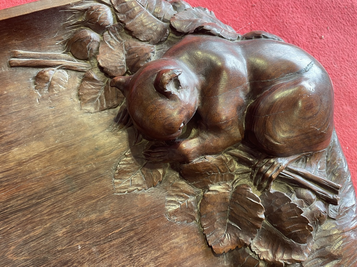 Wooden Serving Tray, Squirrel Décor