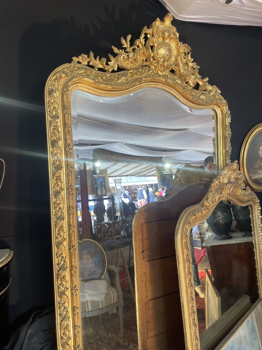 Large 19th Century Gilded Mirror-photo-2