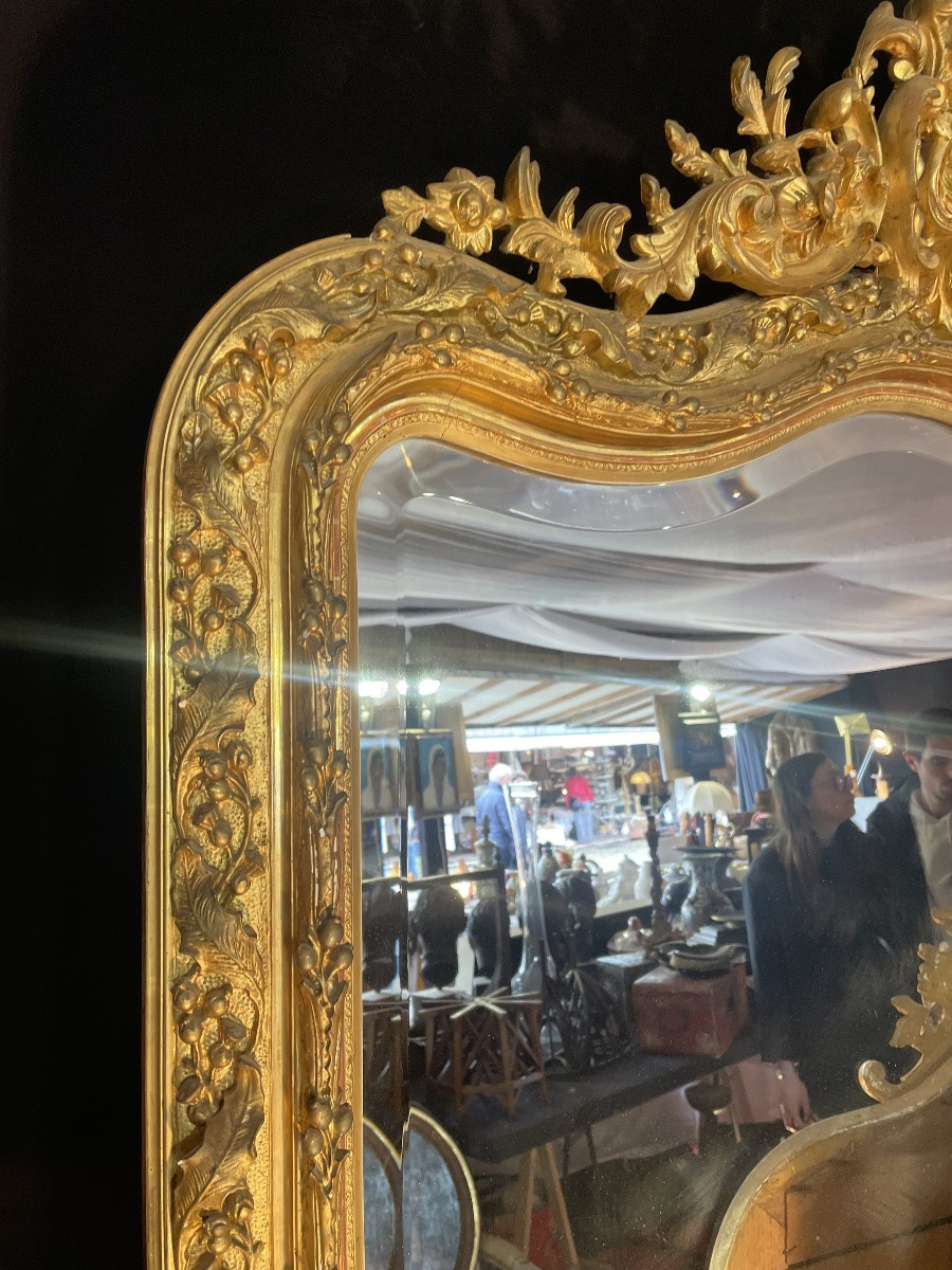 Large 19th Century Gilded Mirror-photo-3