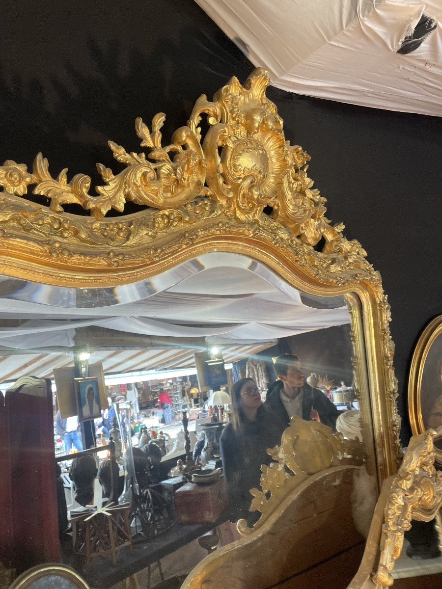 Large 19th Century Gilded Mirror-photo-4
