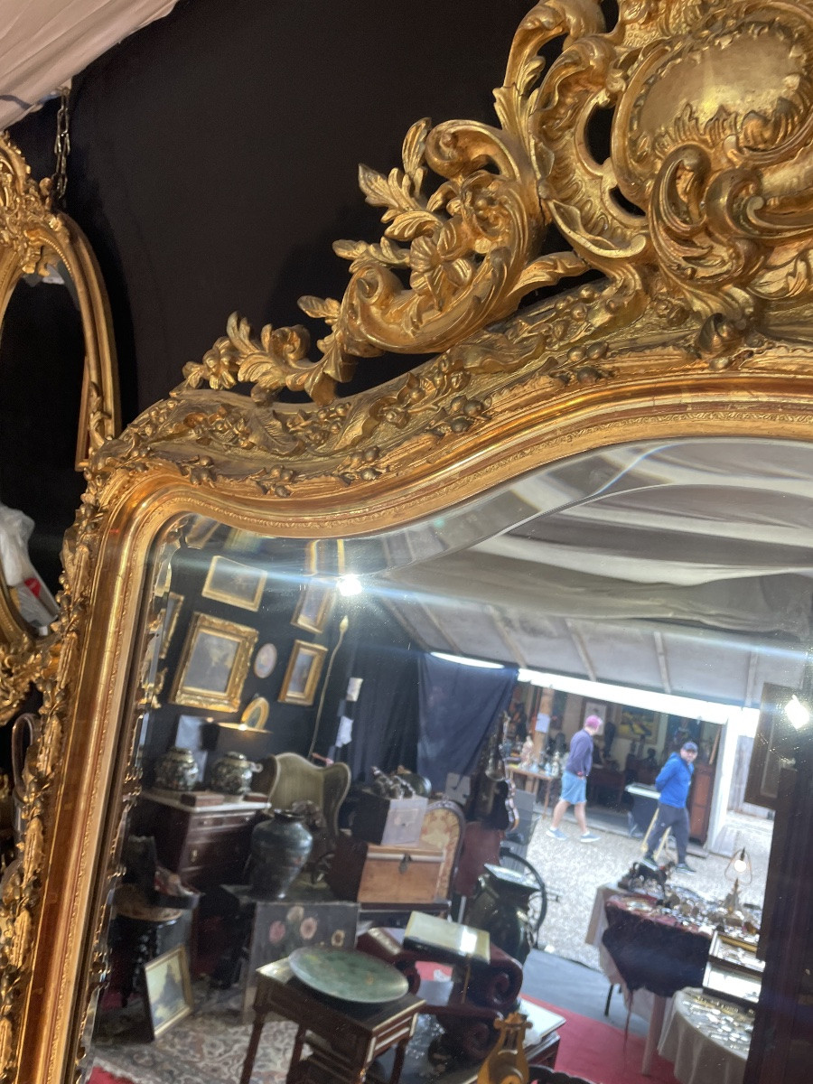 Large 19th Century Gilded Mirror-photo-2