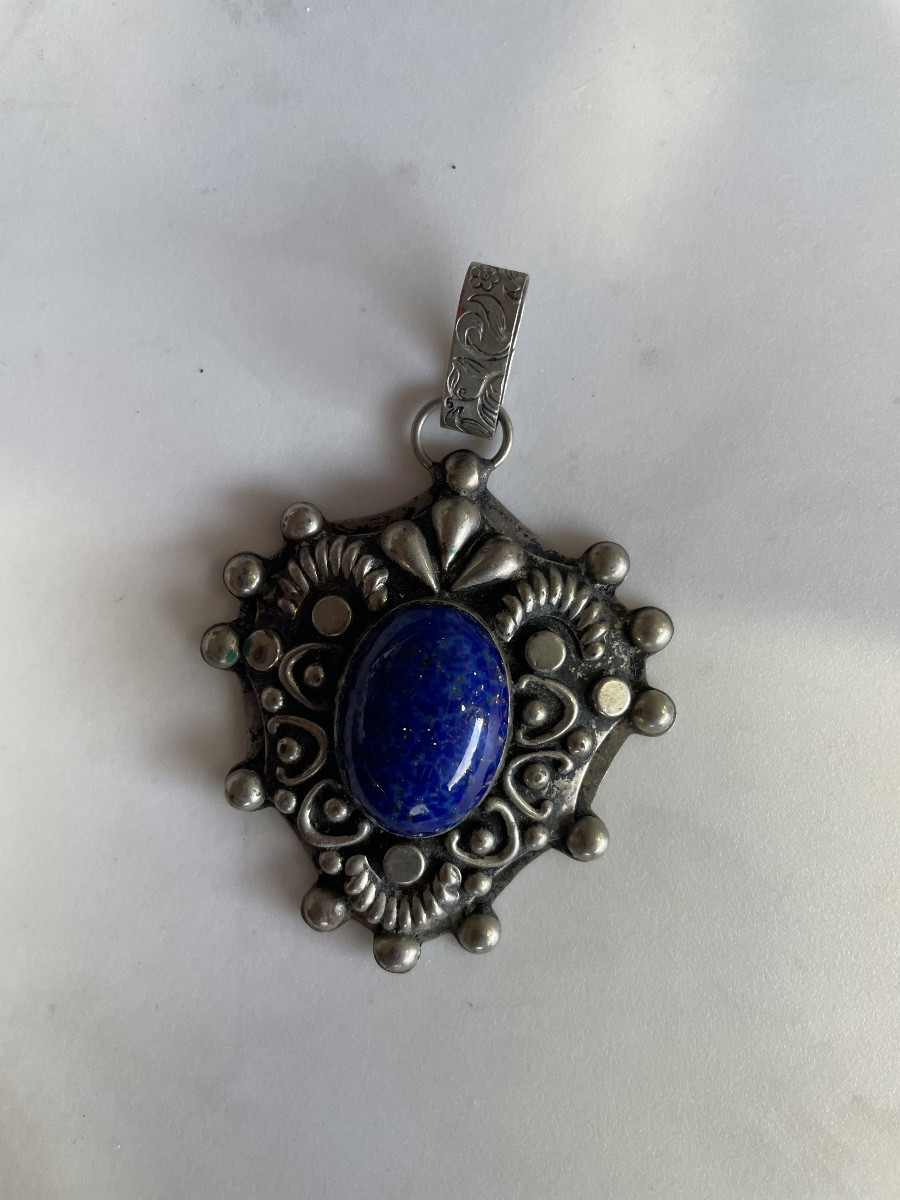 Lapiz Lazuli Silver Pendant-photo-7