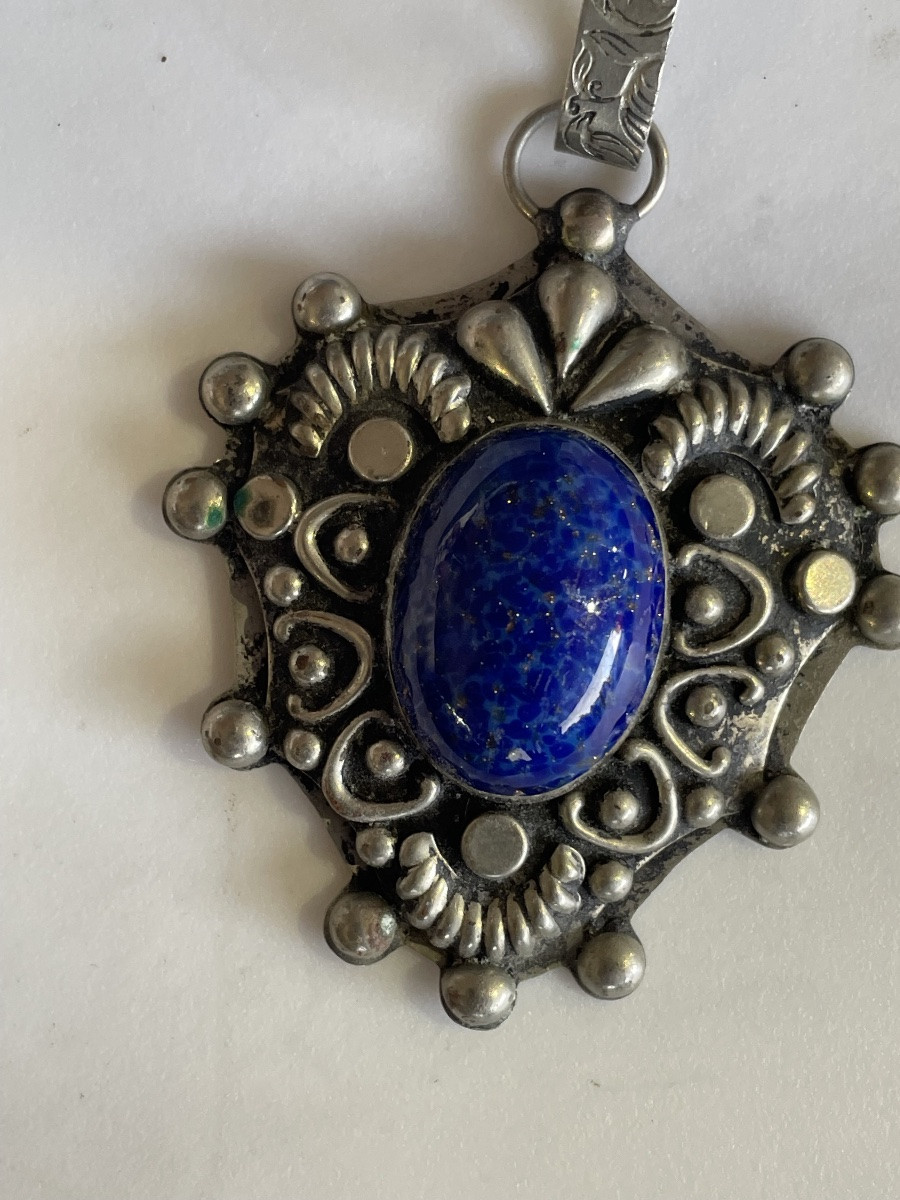 Lapiz Lazuli Silver Pendant-photo-8