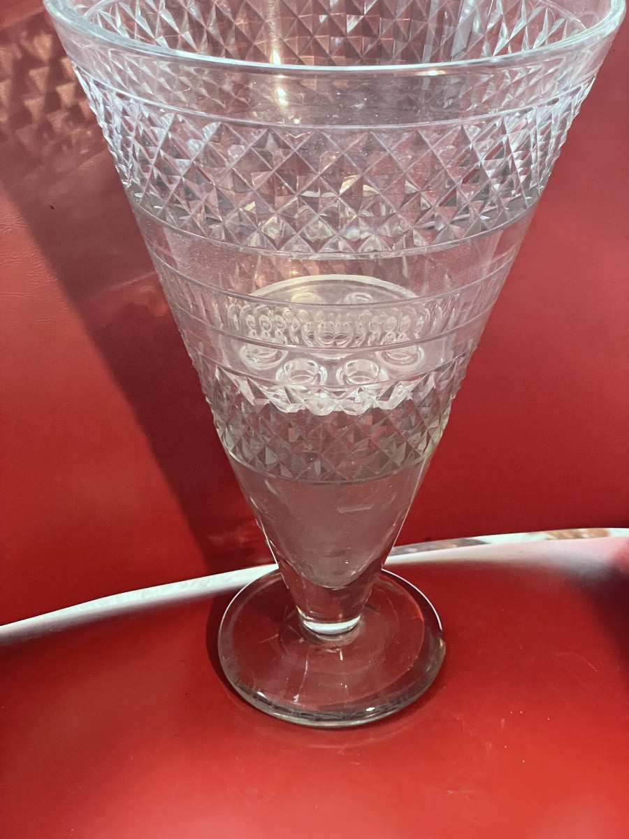 Large Cut Crystal Flower Vase-photo-4