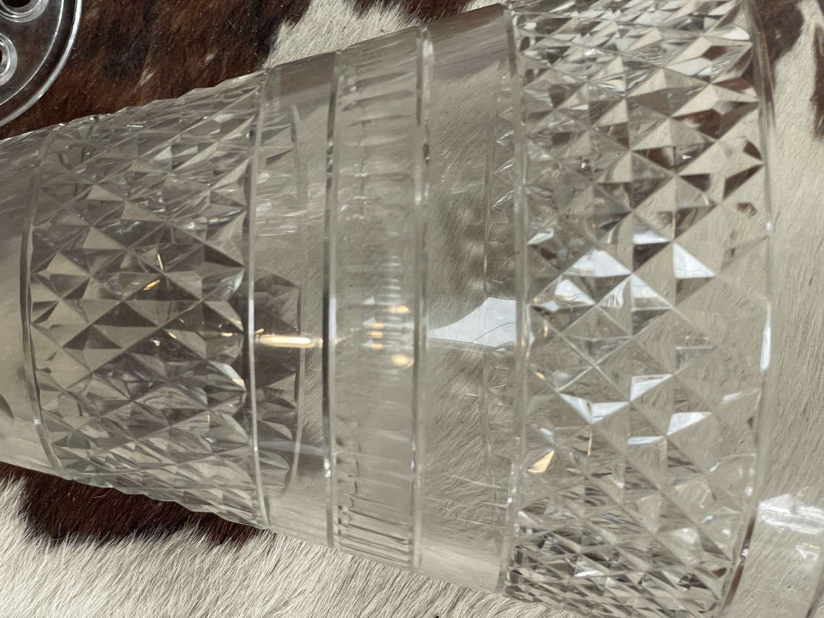 Large Cut Crystal Flower Vase-photo-3