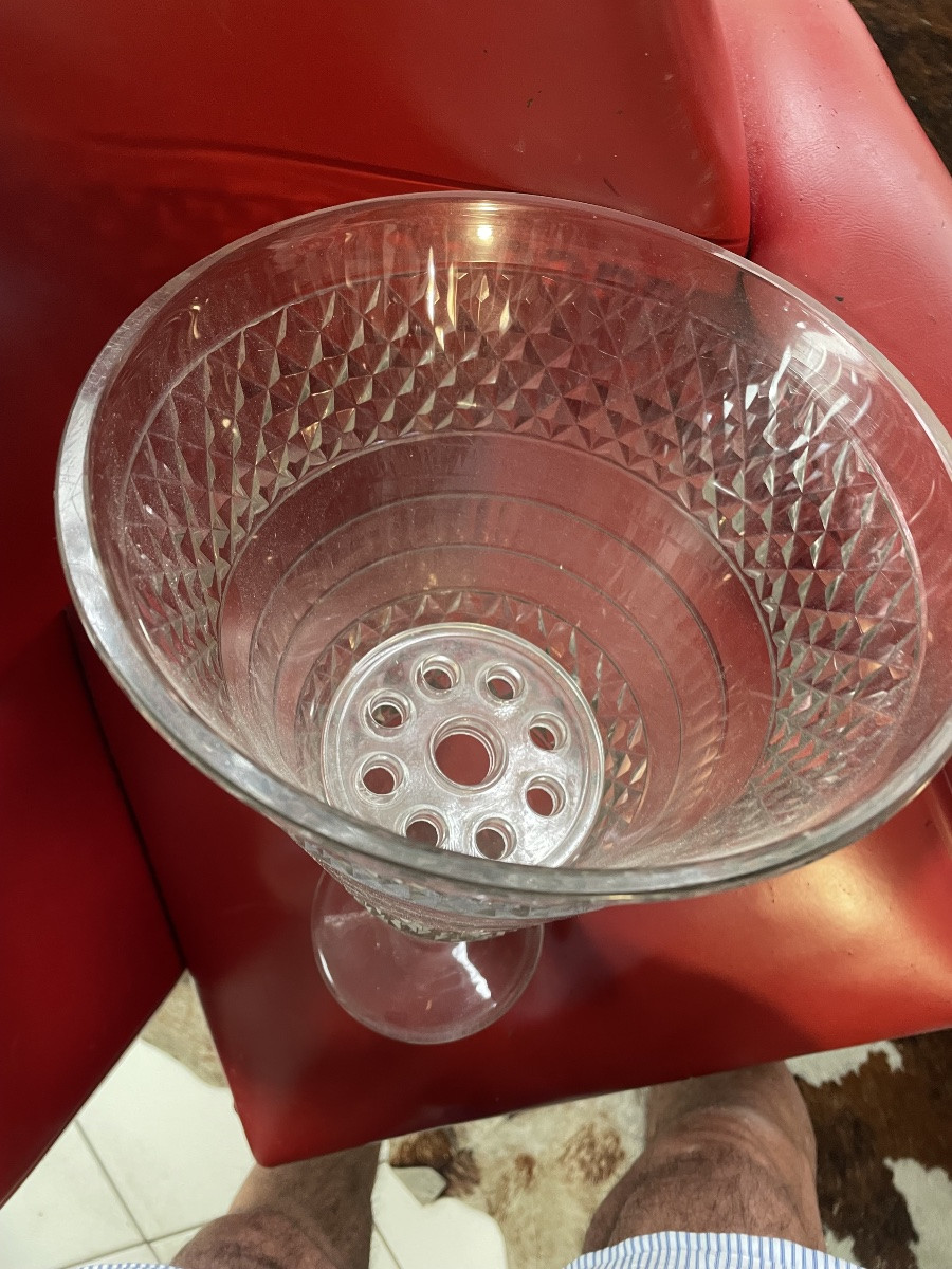 Large Cut Crystal Flower Vase-photo-7