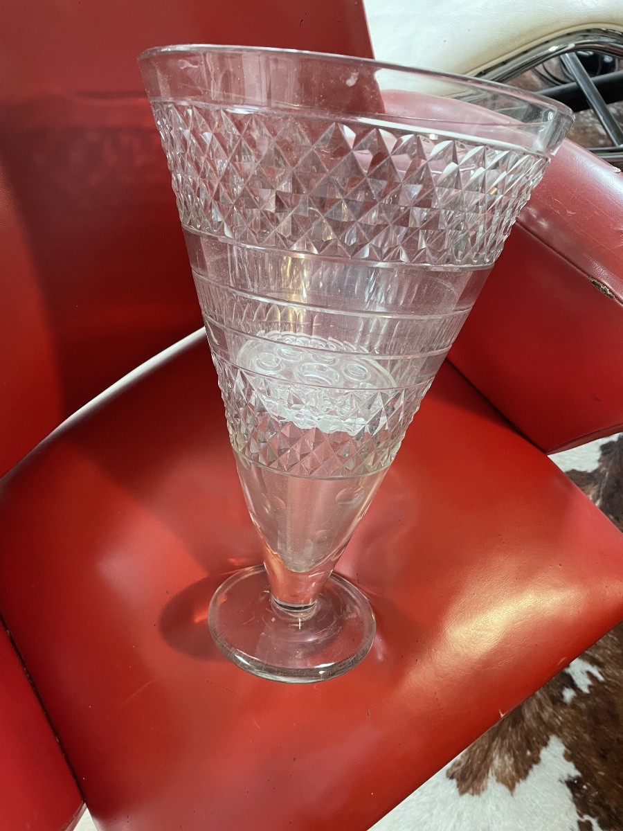 Large Cut Crystal Flower Vase-photo-8