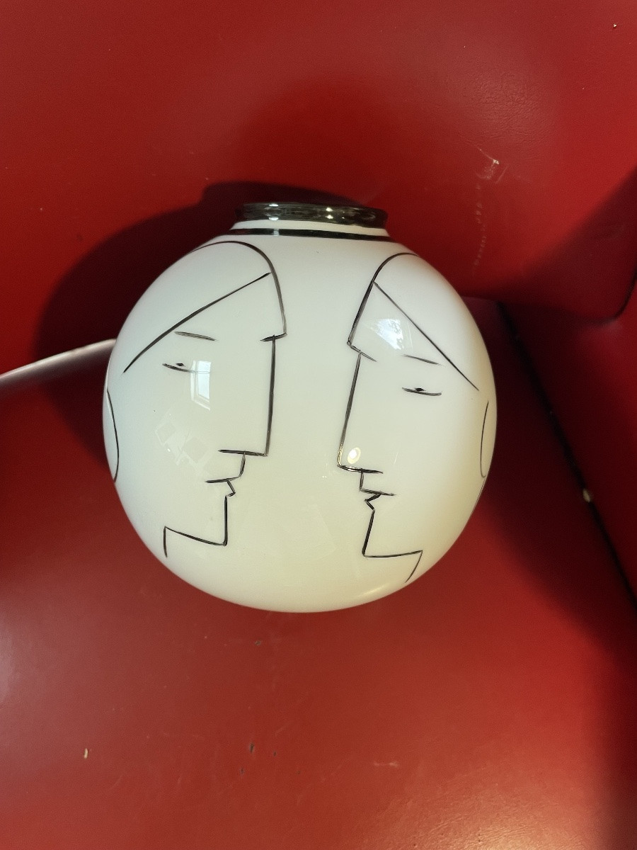 Vase boule porcelaine de Limoges M.S -photo-2