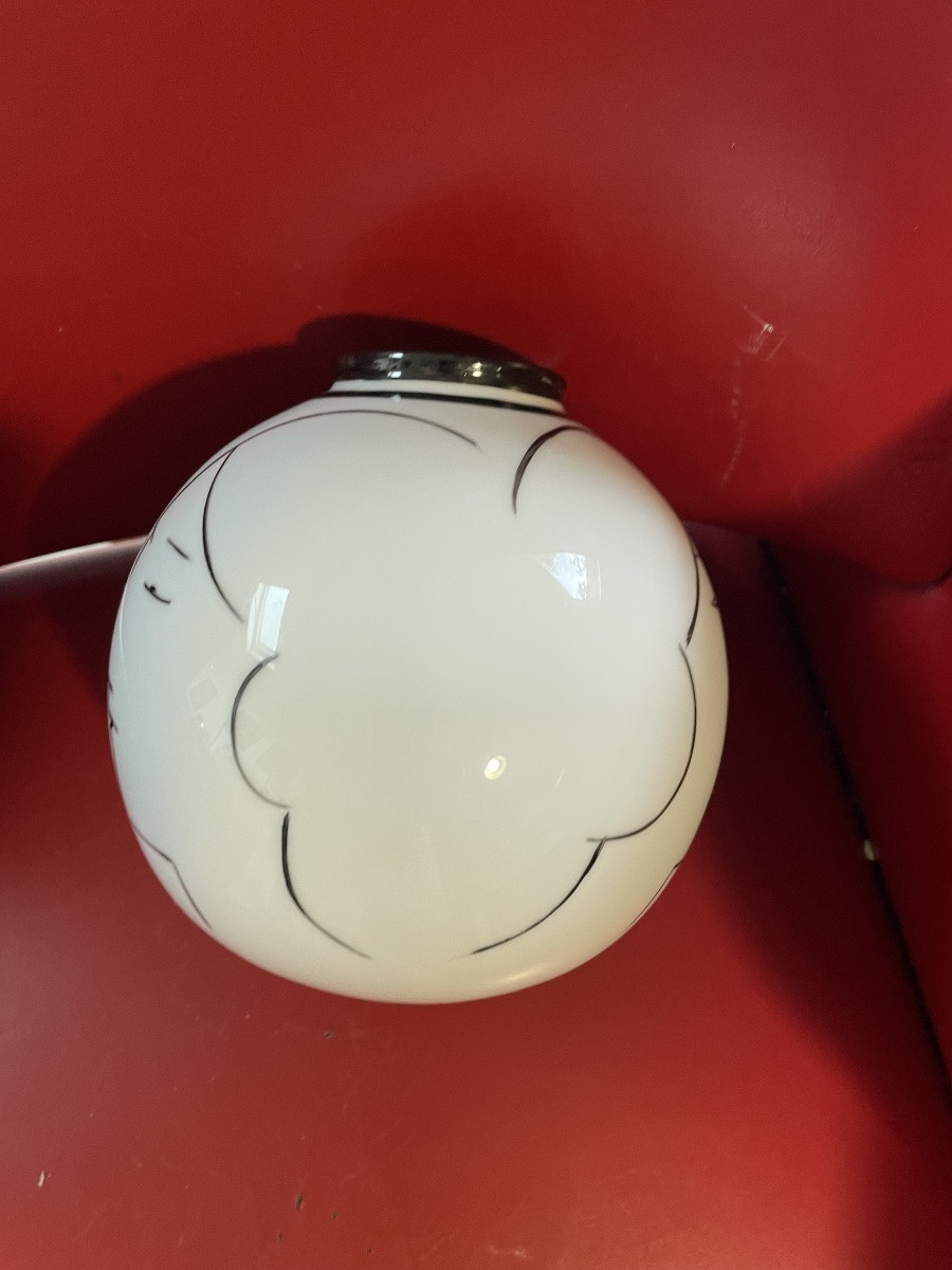 Vase boule porcelaine de Limoges M.S -photo-4