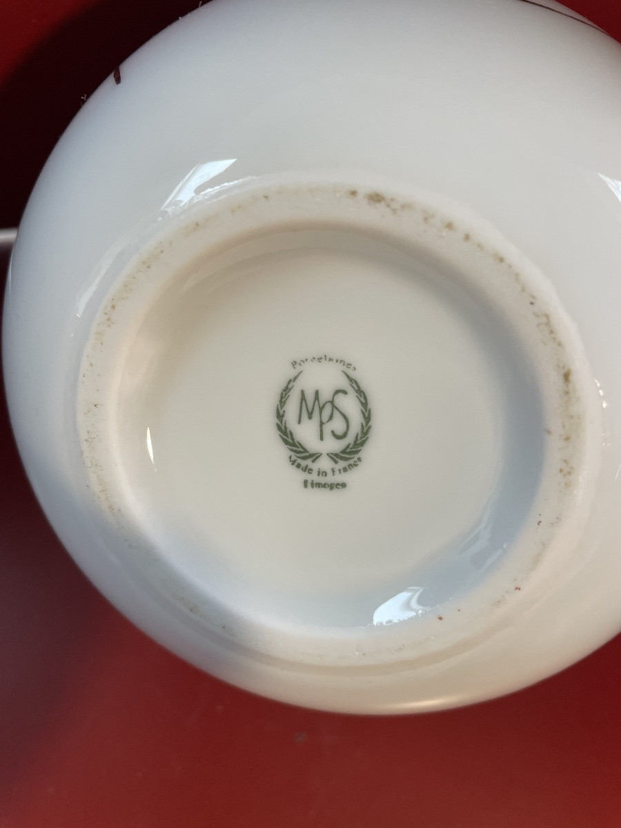 Vase boule porcelaine de Limoges M.S -photo-1