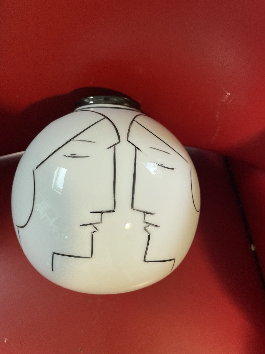 Vase boule porcelaine de Limoges M.S -photo-6