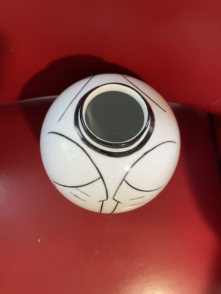 Vase boule porcelaine de Limoges M.S -photo-7