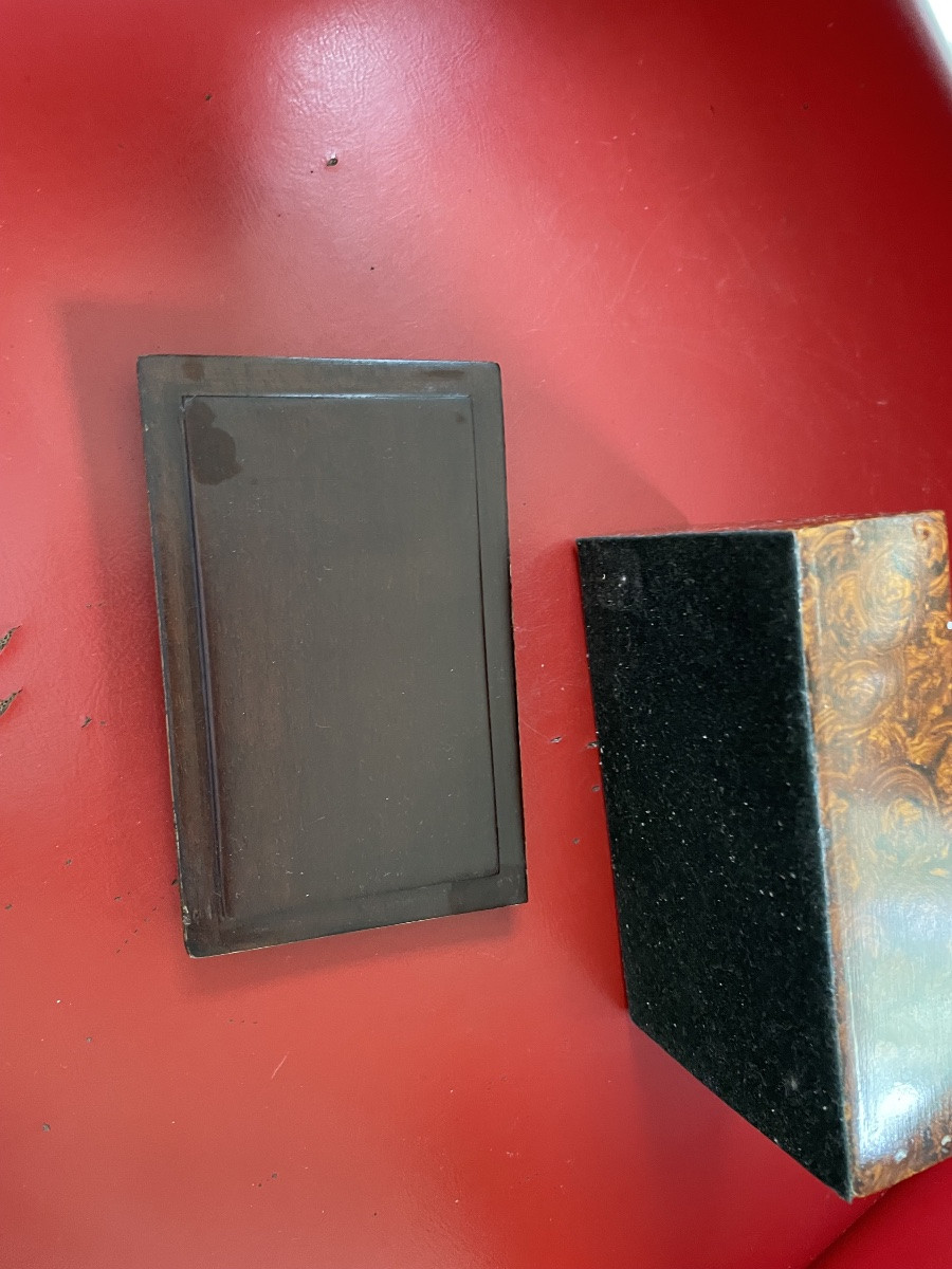 Wood And Silver Stamp Box-photo-2