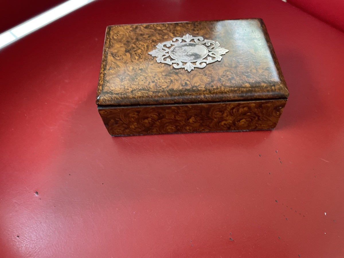 Wood And Silver Stamp Box-photo-6