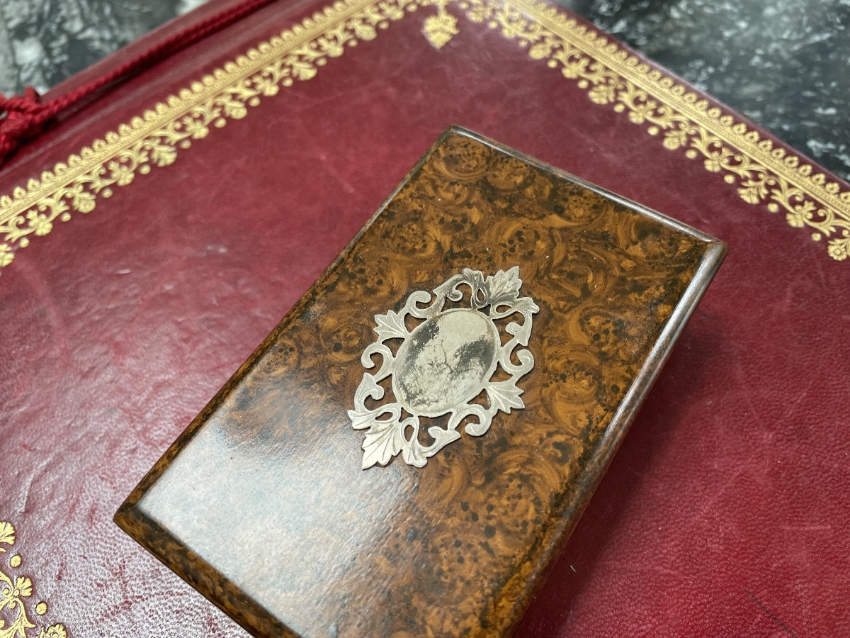 Wood And Silver Stamp Box-photo-7