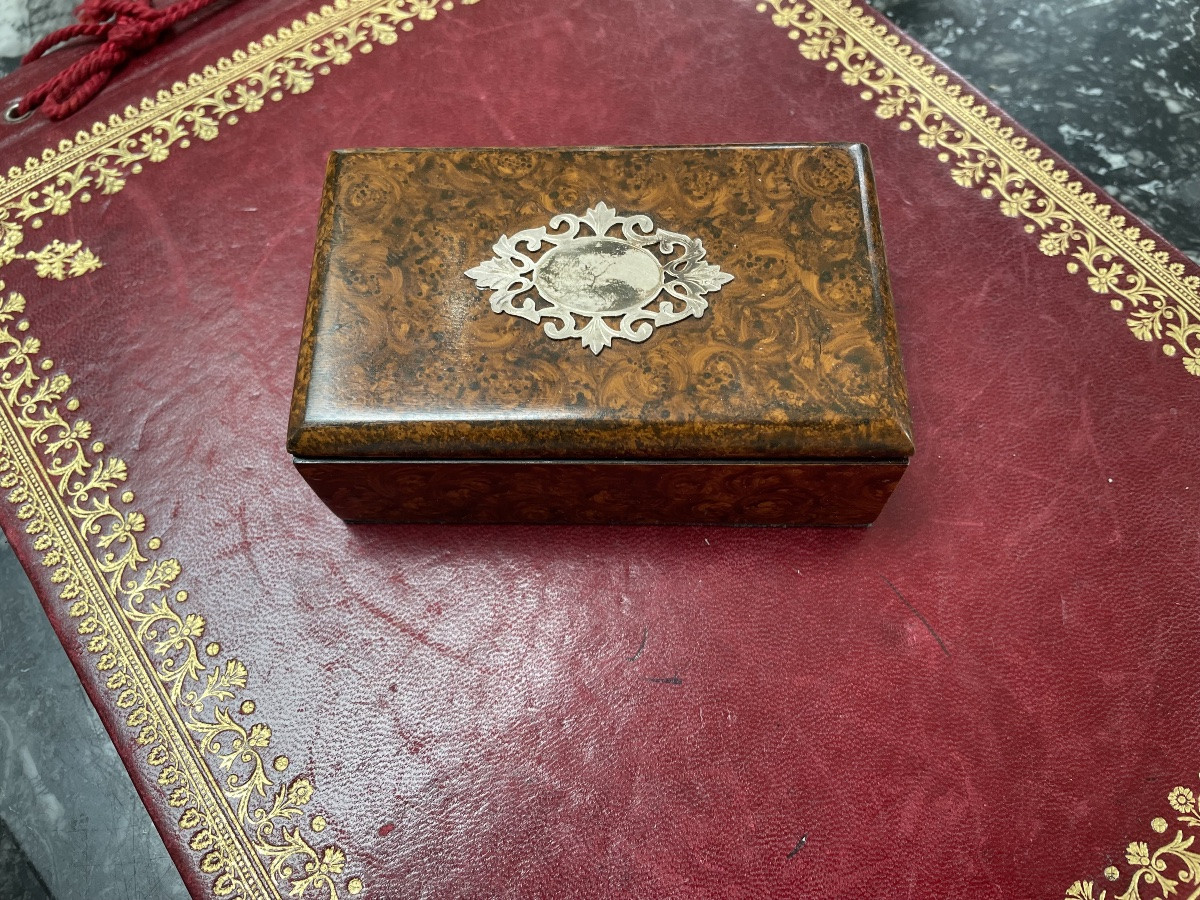 Wood And Silver Stamp Box-photo-8