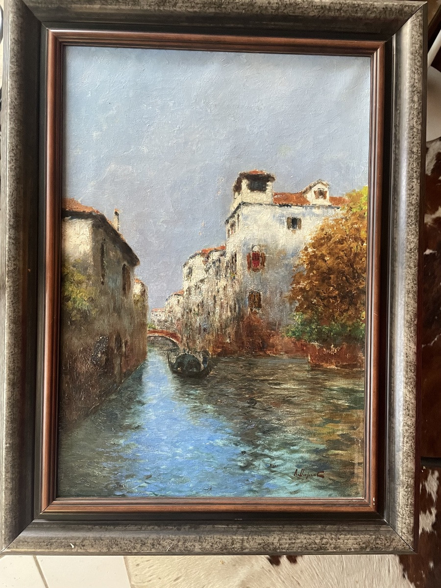Venise et gondole de Duprat Albert Ferdinand -photo-3
