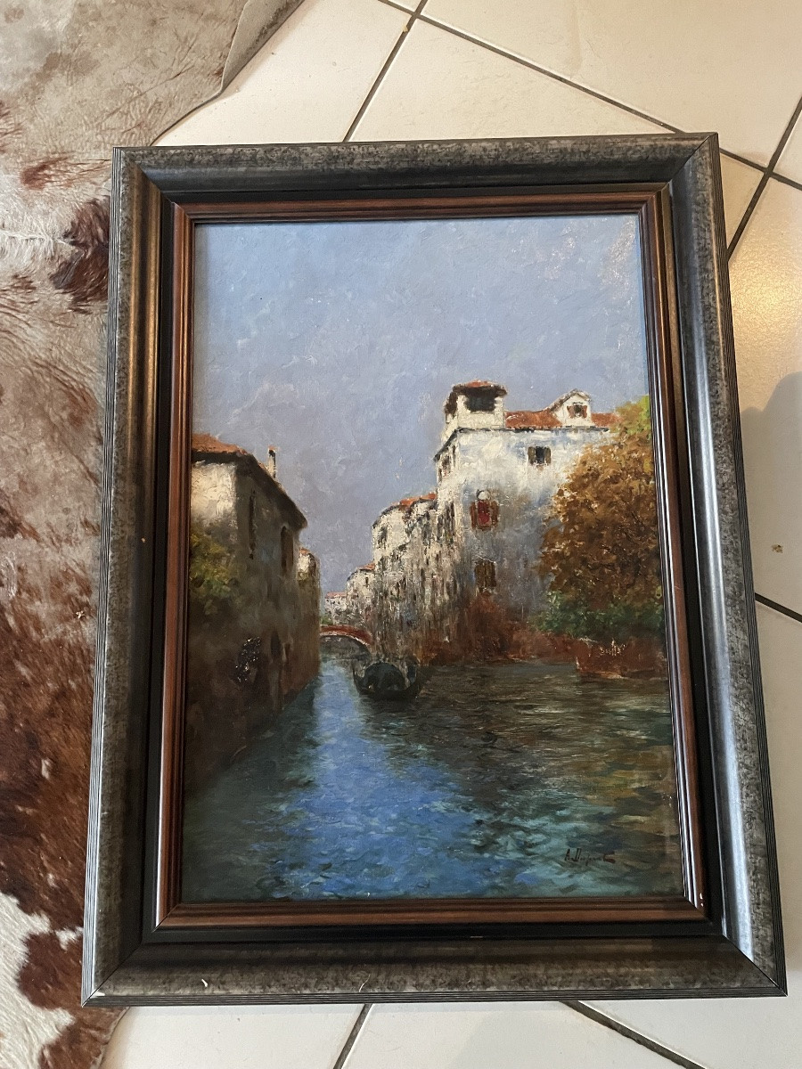 Venise et gondole de Duprat Albert Ferdinand -photo-2