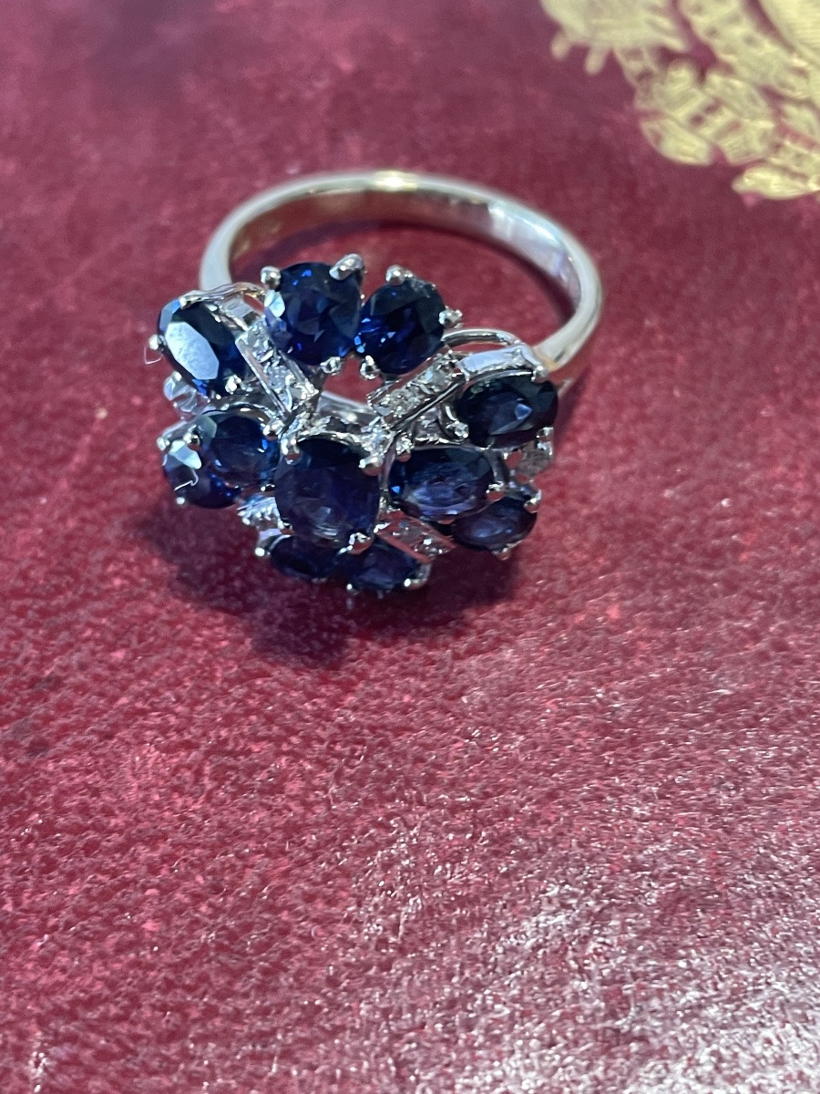 Bague or et saphirs -photo-3