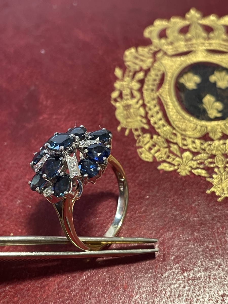 Bague or et saphirs -photo-4