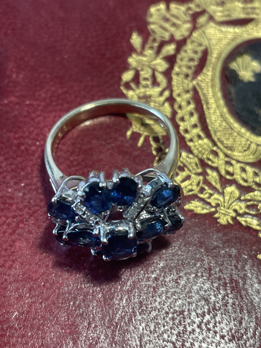Bague or et saphirs -photo-1
