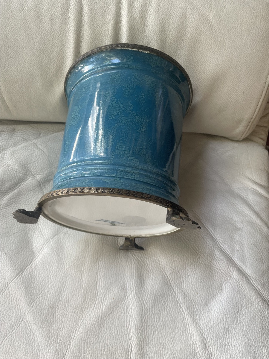 Pot faïence et métal Limoges  -photo-6