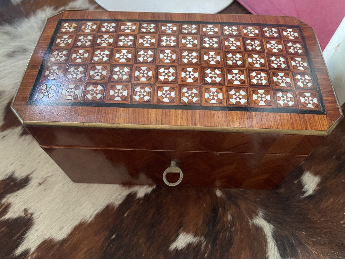 Boîte à bijoux marqueterie XIXeme 
