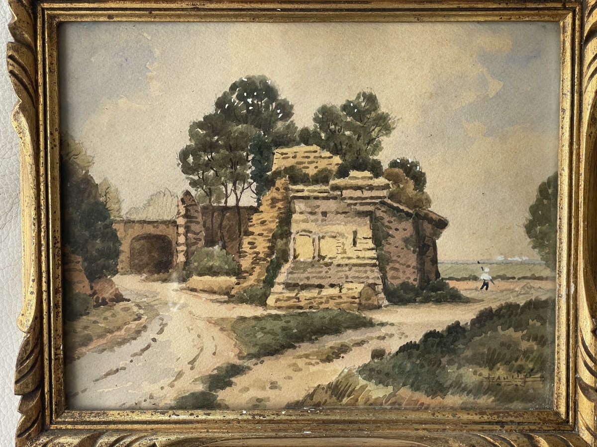 Paysage de campagne et ruines -photo-4