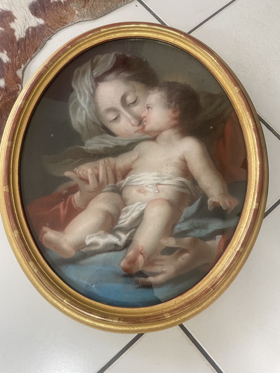 Pastel Virgin And Child-photo-4