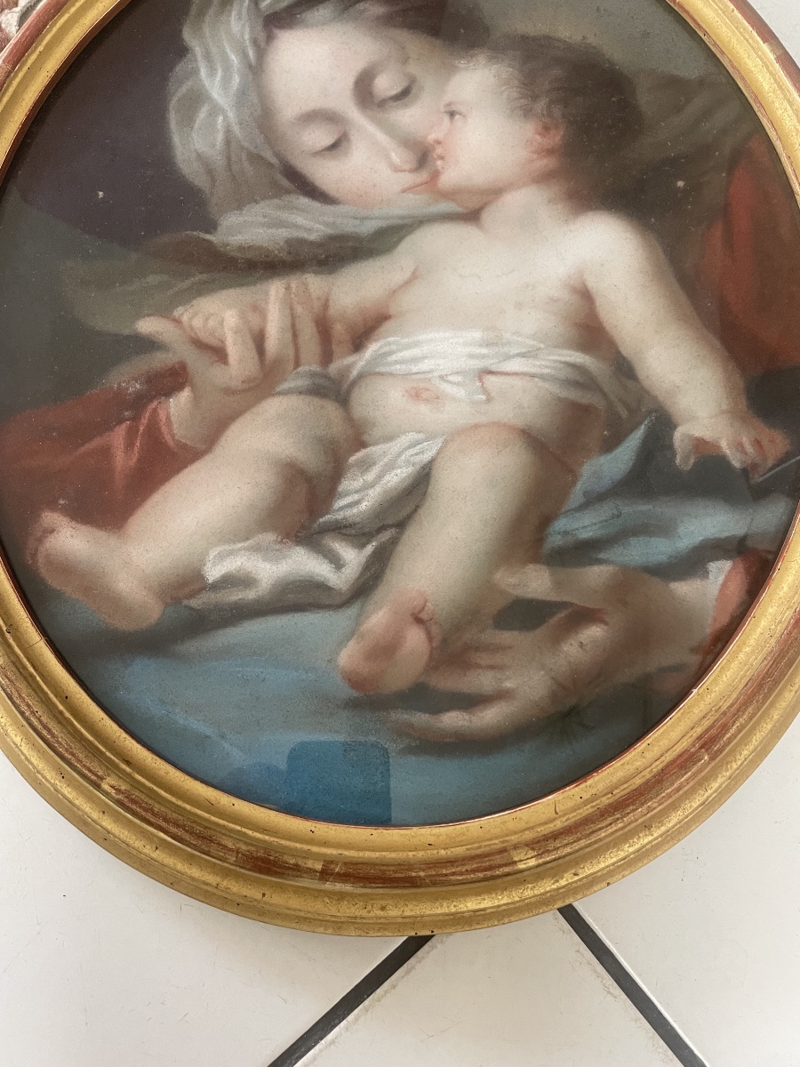 Pastel Virgin And Child-photo-7