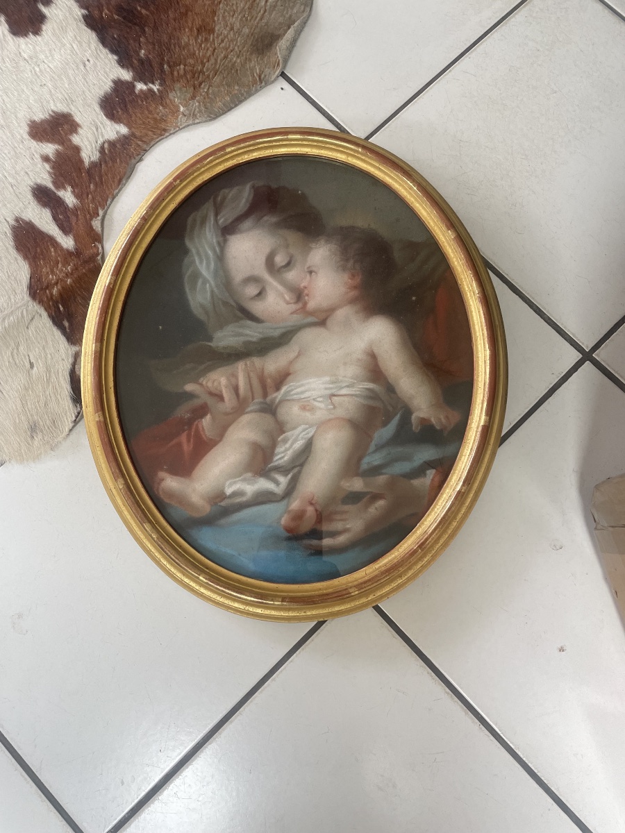 Pastel Virgin And Child-photo-8