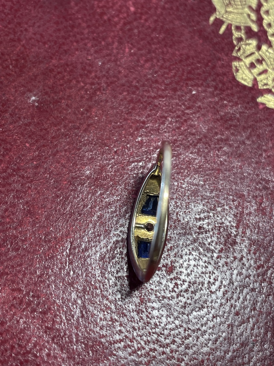 Gold And Art Deco Sapphire Ring-photo-3