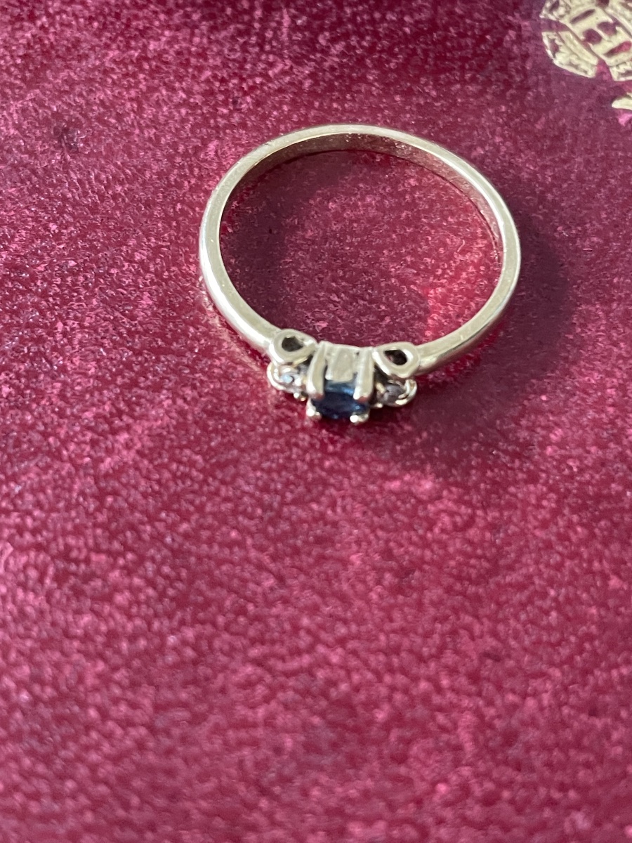 Bague or saphir et diamants -photo-8