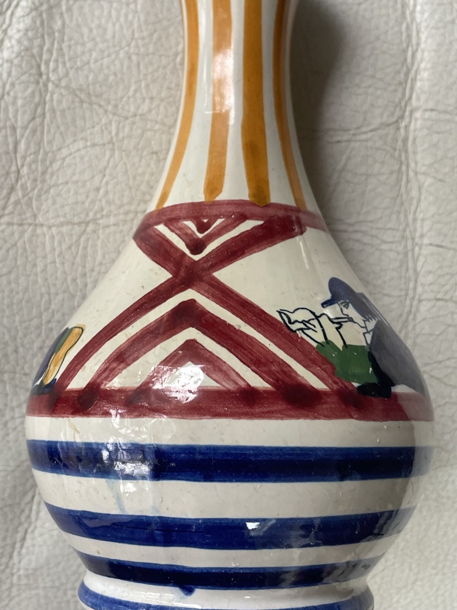 Vase faïence breton Quimper HB -photo-4