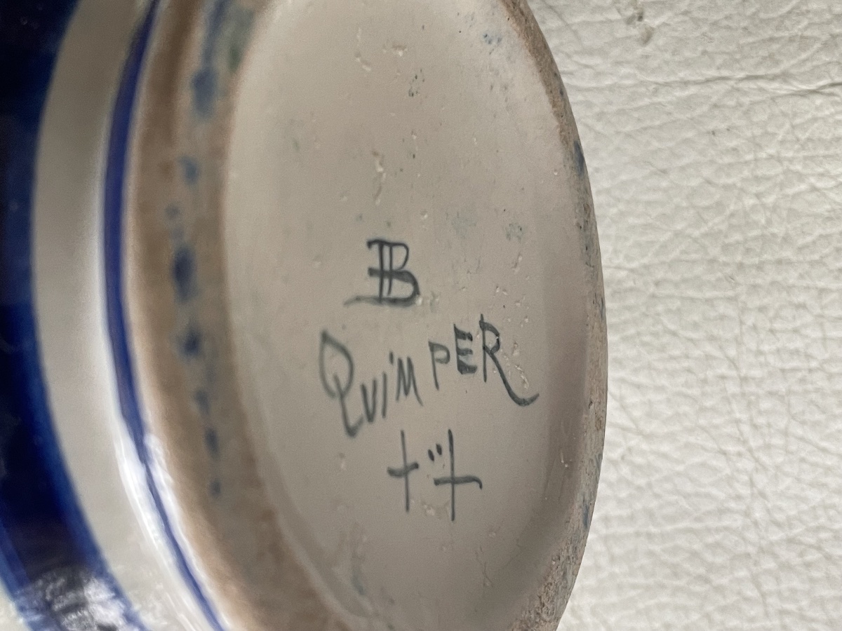 Vase faïence breton Quimper HB -photo-6