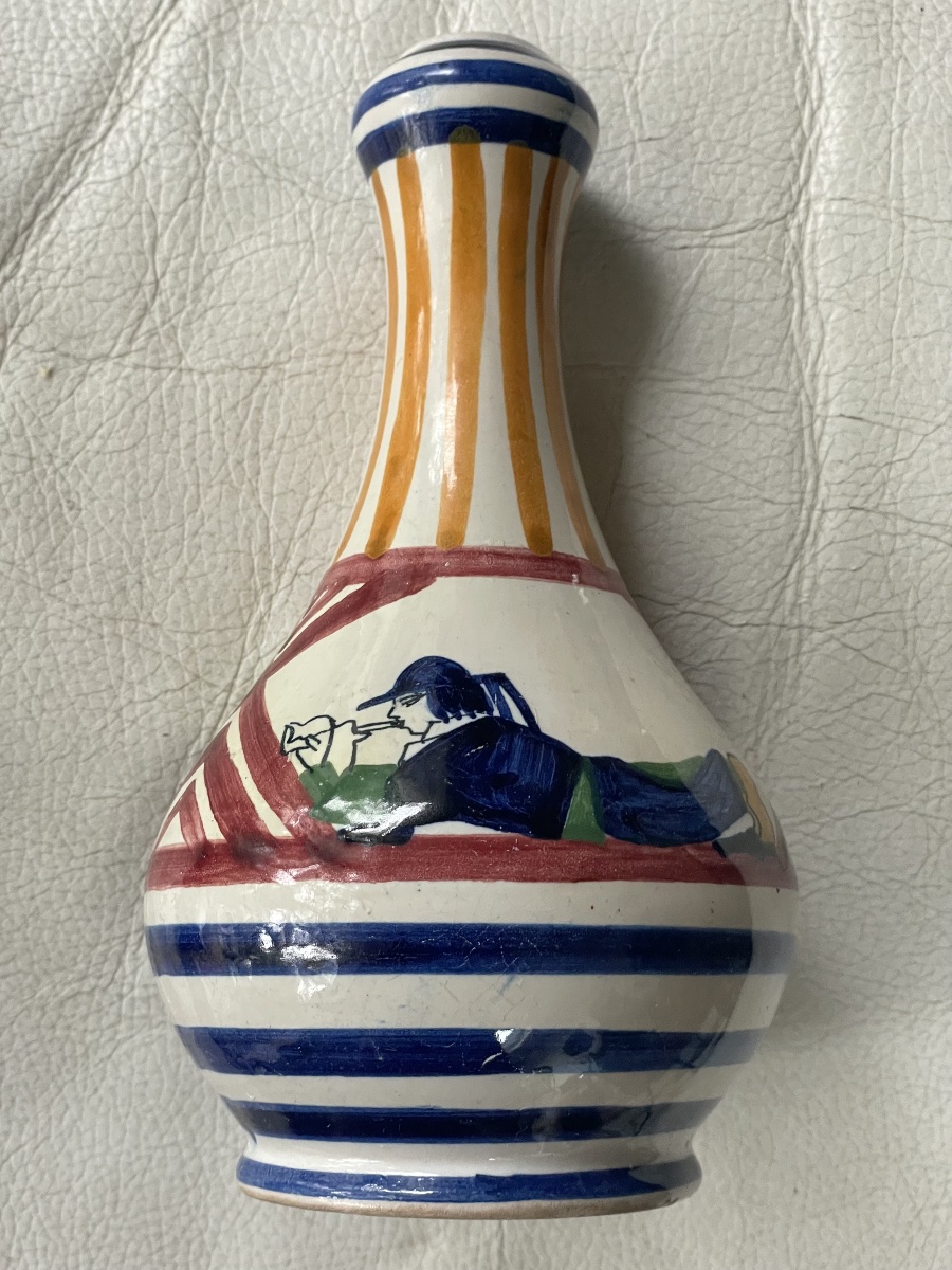 Vase faïence breton Quimper HB 