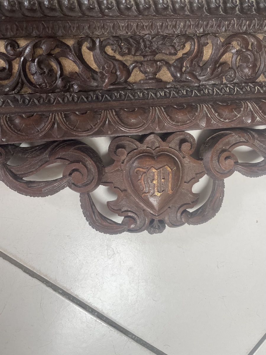 Wooden Mirror With Cherubs-photo-4