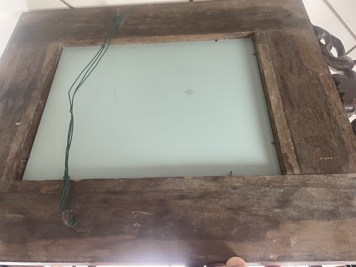 Wooden Mirror With Cherubs-photo-6