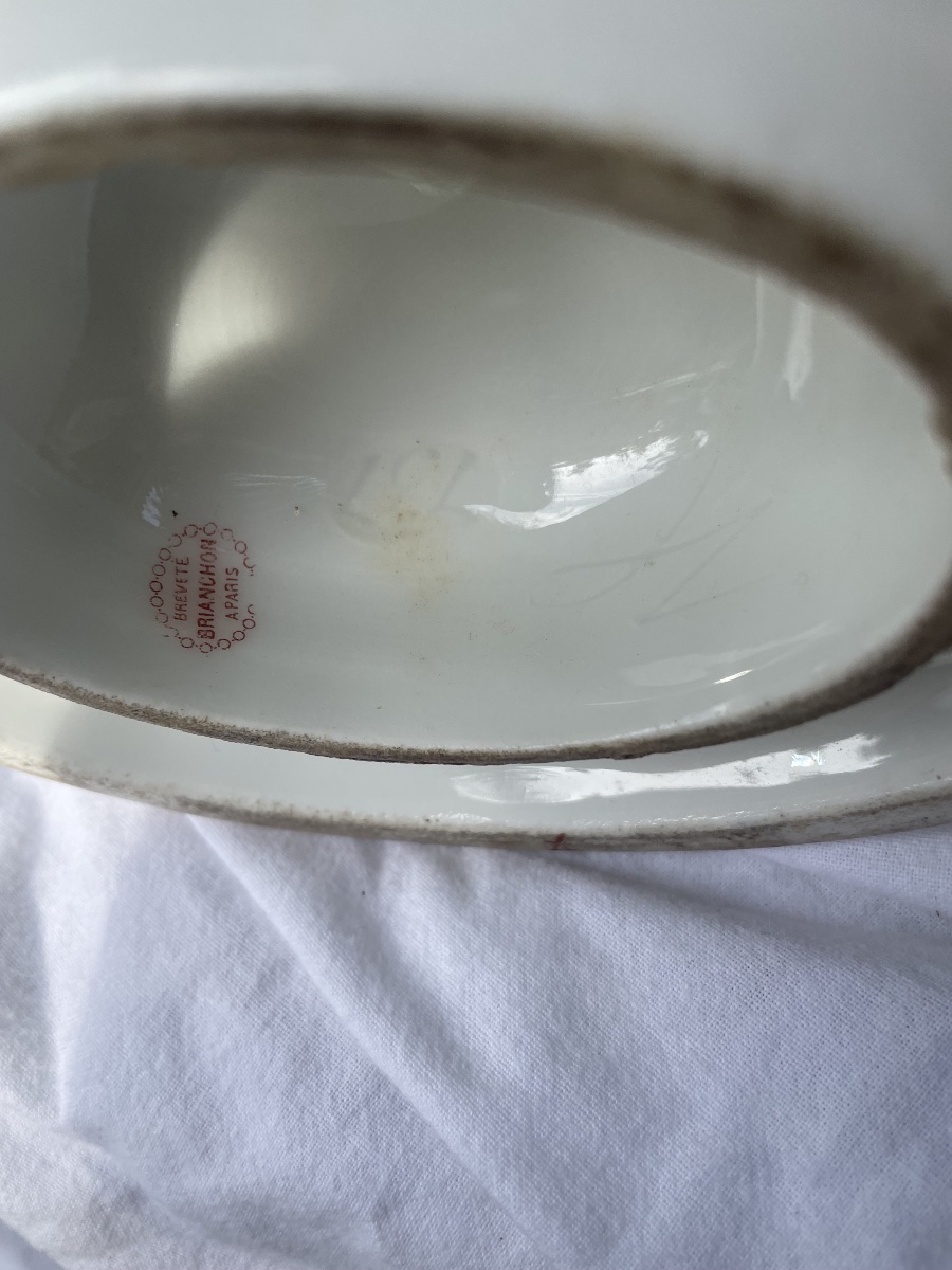 Paire de vases  porcelaine de Brianchon -photo-1