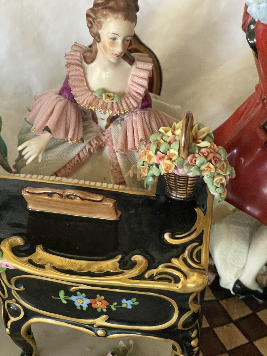 German Porcelain: Group Of Musicians And Dancers -photo-4