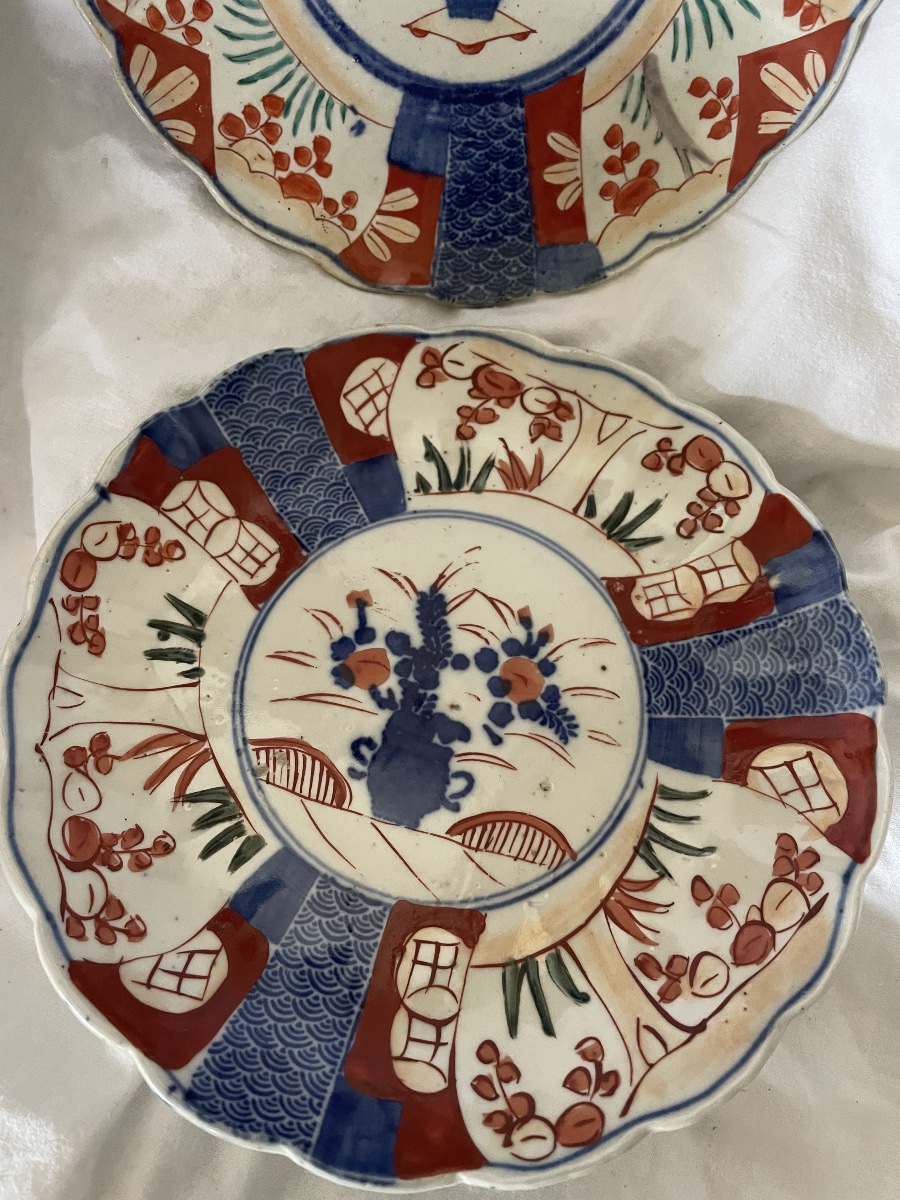 Pair Of Imari Porcelain Plates -photo-2