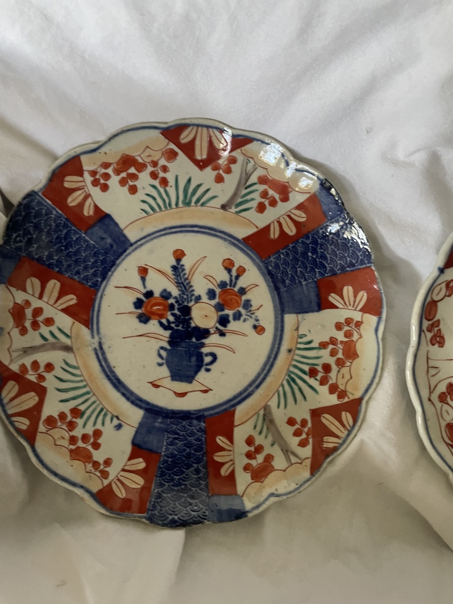Pair Of Imari Porcelain Plates -photo-2