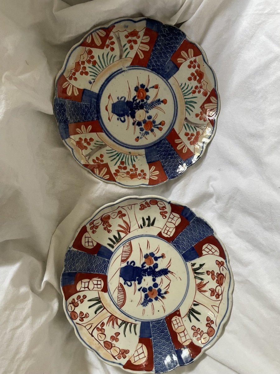 Pair Of Imari Porcelain Plates -photo-3