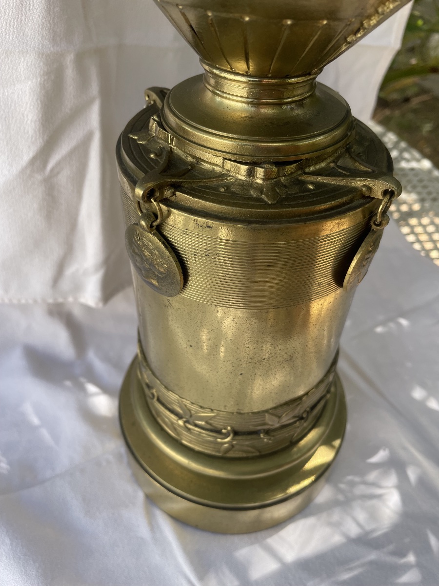 Lampe à pétrole aux médaillons -photo-2