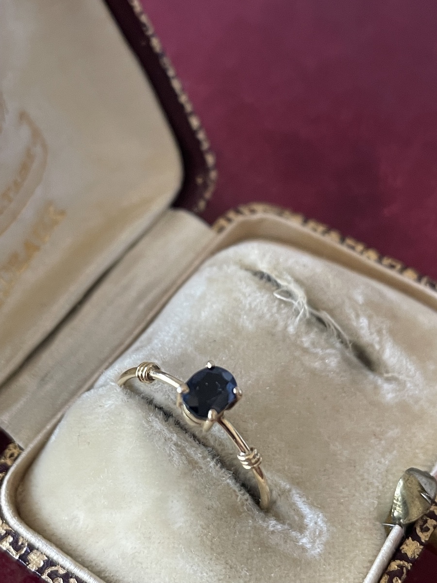 Gold And Sapphire Ring -photo-2